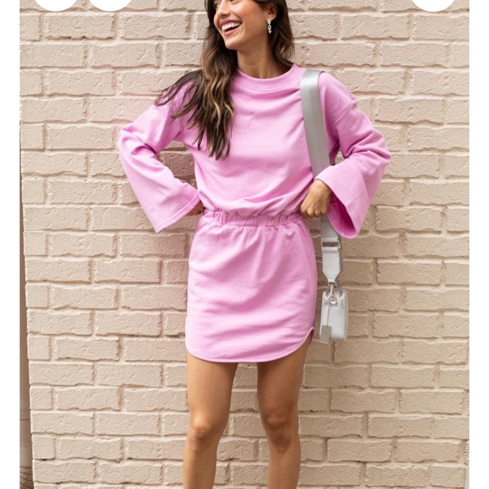 Pink Long Sleeve Dress